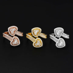 GL Heart 925 Sterling Silver Moissanite Ring