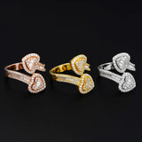 GL Heart 925 Sterling Silver Moissanite Ring