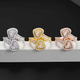 GL Heart 925 Sterling Silver Moissanite Ring