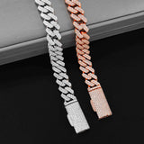 GL 13mm Miami 925 Sterling Silver Zircon Cuban Link Chain