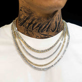 GL 2MM 3MM 4MM 5MM 6.5MM S925 Silver VVS1 Moissanite Tennis Chain Necklace