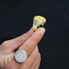 GL 925 Silver Moissanite Bitcoin Iced Ring