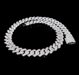 18K Solid Gold Plated Iced Out Diamond Cuban Chain Men Jewelry Hip Hop Pendant Necklace Cuban Link CZ 925 Silver Bracelet