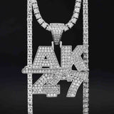 GL “AK47gun” Letter VVS Diamond  Pendant