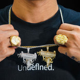 GL Hip Hop People’s Favorite gun shaped Brass Zircon Pendant