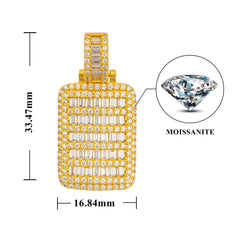 hip hop jewelry D color moissanite diamond 925 silver moissanite iced out pendant