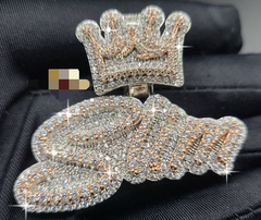 Copper plated with 10K rose gold, fully inlaid with VVS Moissanite Pendant