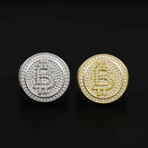GL 925 Silver Moissanite Bitcoin Iced Ring