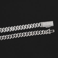 【US 3 Days Delivery】GL 8mm 925 Silver Moissanite Cuban Chain