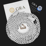 【US 3 Days Delivery】GL 10mm 925 Silver Moissanite Cuban Chain