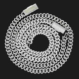 【US 3 Days Delivery】GL 10mm 925 Silver Moissanite Cuban Chain