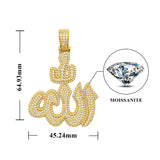 GL Iced Out Allah HipHop Moissanite Pendant