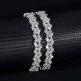 GL Iced Out 925 Silver VVS Marquise Moissanite Bracelet Tennis Chain