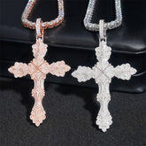 GL Iced Out Cross Hip Hop Silver VVS Moissanite Pendant