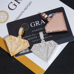 GL Sparkling Diamond Hip Hop Silver Moissanite Pendant