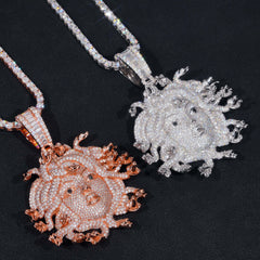 GL Medusa 925 Sterling Silver Moissanite Pendant