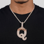 GL Over Size Thorn Letter Q Hip Hop Silver Moissanite Pendant