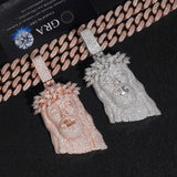GL Large Size Iced Out Jesus Pendant S925 Silver Full VVS Moissanite Pendant