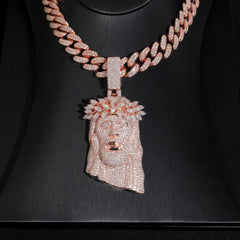 GL Large Size Iced Out Jesus Pendant S925 Silver Full VVS Moissanite Pendant