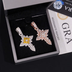 GL Notre Dame Cross Colored Moissanite Diamond Pendant