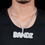 GL BANDZ Letter Pendant Full Inlaid VVS Moissanite Diamonds S925 Silver