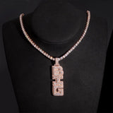 GL BIG Letter Pendant Full Inlaid VVS Moissanite Diamonds S925 Silver