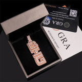 GL BIG Letter Pendant Full Inlaid VVS Moissanite Diamonds S925 Silver