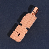 GL BIG Letter Pendant Full Inlaid VVS Moissanite Diamonds S925 Silver