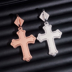 GL Color Cross Hip Hop Silver VVS Moissanite Pendant