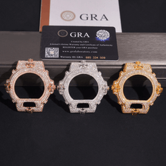 9.27 CT Moissanite Cross Iced Out G Shock DW6900 Custom Watch Case