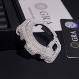 Iced Out D Color Moissanite Flawless Clarity Bezel & Buckle Watch Case