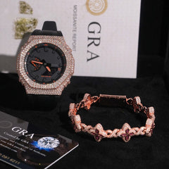 Custom GA2100 Buss Down Watch Bezel Moissanite Watch Case
