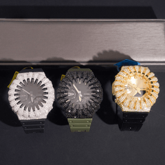 Unisex Full Iced out GA2100 Buss Down Watch Bezel Moissanite Watch Cover