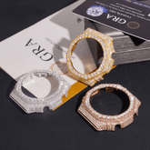 Moissanite Paved Watch Bezel Case