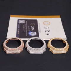 Moissanite Paved Watch Bezel Case