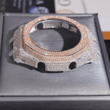 Premium Moissanite Watch Shell – 925 Silver Plated, Hand-Set Stones