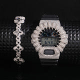 DIY Iced Out DW6900 Gold Plated 925 Silve Moissanite Case