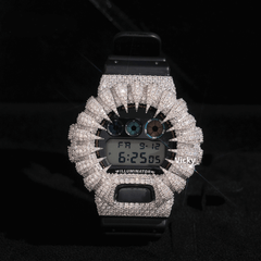 DIY Iced Out DW6900 Gold Plated 925 Silve Moissanite Case