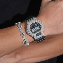 DIY Iced Out DW6900 Gold Plated 925 Silve Moissanite Case