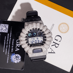 DIY Iced Out DW6900 Gold Plated 925 Silve Moissanite Case