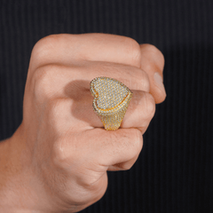 GL Custom Jewelry 925 Sterling Silver moissanite Ring VVS diamond Hip Hop Heart Ring