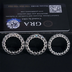 Luxury Jewelry Moissanite Rings VVS Moissanite Band 925 Sterling Silver Gold Plated Wedding Engagement Moissanite Diamond Ring