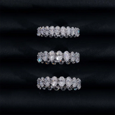 Luxury Jewelry Moissanite Rings VVS Moissanite Band 925 Sterling Silver Gold Plated Wedding Engagement Moissanite Diamond Ring