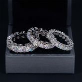 GL Round 4mm 5mm Diamond Band Moissanite Eternity Ring