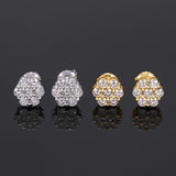 GL 925 Silver Flower Moissanite Earrings