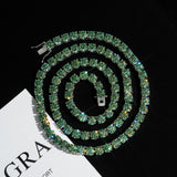 GL Green Moissanite Tennis Chain