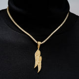 GL Angel Wing Iced Out S925 Silver Moissanite Pendant