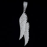 GL Angel Wing Iced Out S925 Silver Moissanite Pendant
