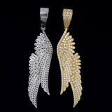 GL Angel Wing Iced Out S925 Silver Moissanite Pendant