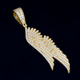 GL Angel Wing Iced Out S925 Silver Moissanite Pendant